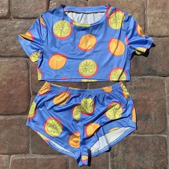 NEW! “Easy Peasy Lemon Squeezy” Cropped PJ Set 🍋 - Picture 9 of 10